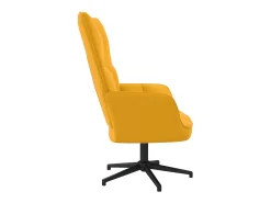 Sillón de relax de terciopelo amarillo mostaza ES158347