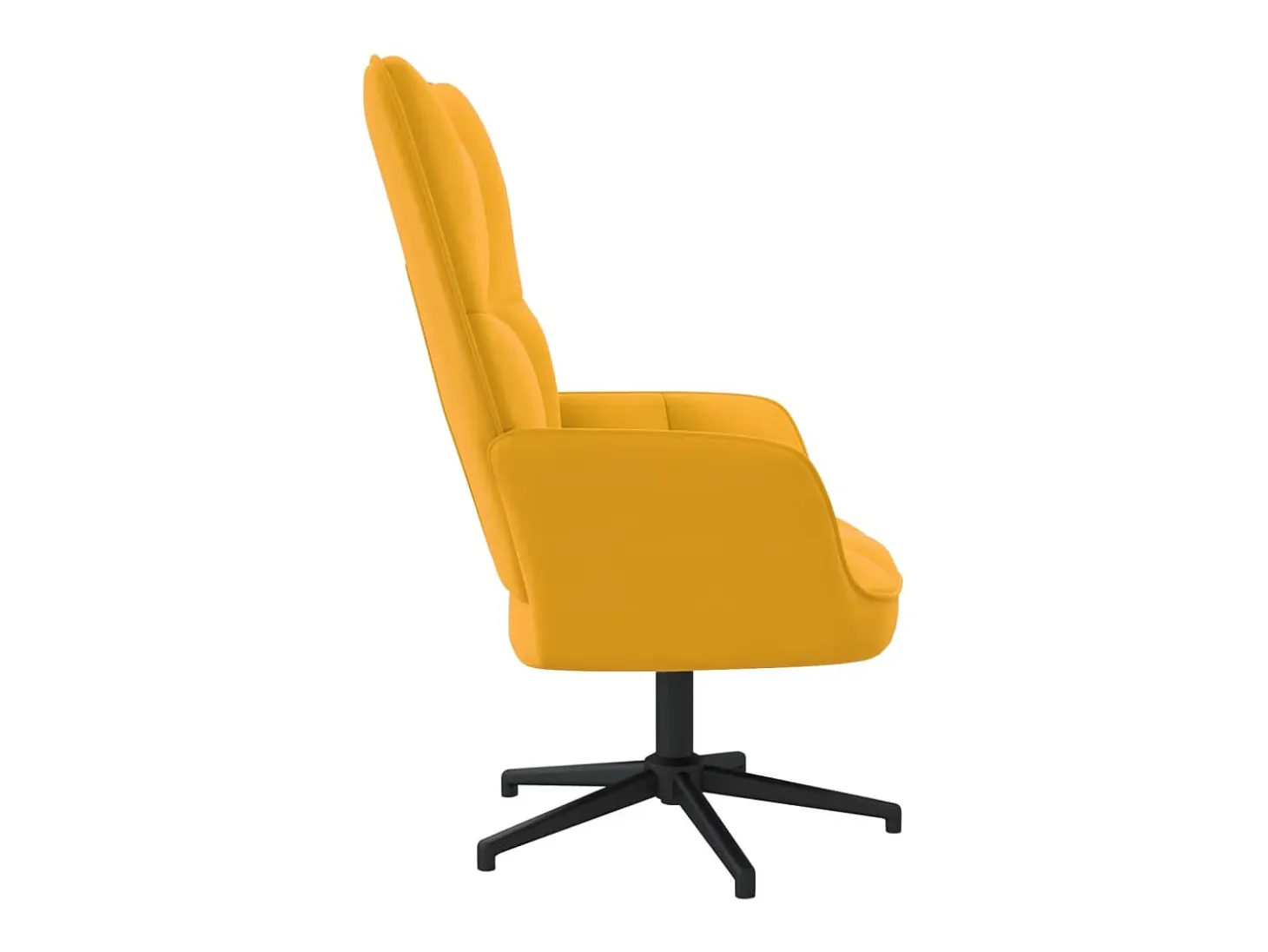 Sillón de relax de terciopelo amarillo mostaza ES158347