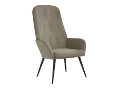 Sillón de relax de terciopelo gris claro