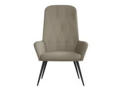 Sillón de relax de terciopelo gris claro