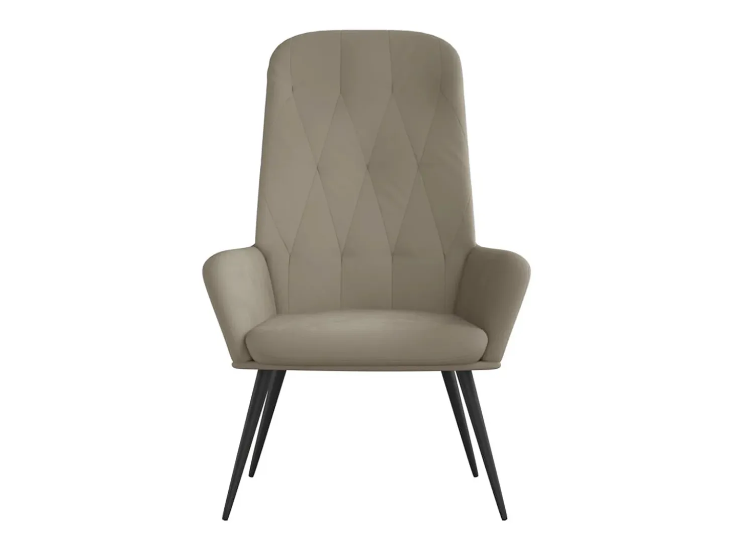 Sillón de relax de terciopelo gris claro