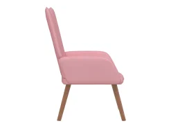 Sillón de relax de terciopelo rosa