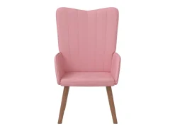 Sillón de relax de terciopelo rosa