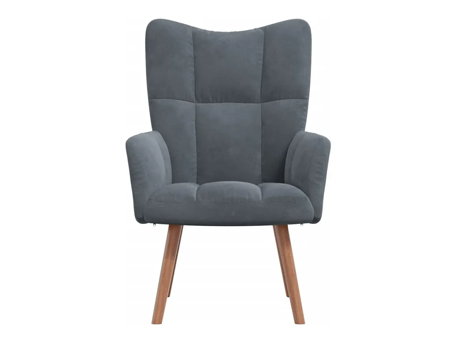 Sillón de relax de terciopelo gris oscuro