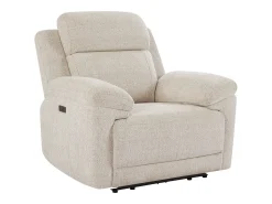 Sillón de relax eléctrico de tela beige KELUNO