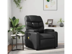 Sillón de salón | Silla | Sillón de masaje reclinable cuero sintético negro SHL3434