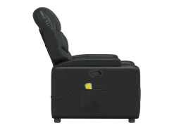 Sillón de salón | Silla | Sillón de masaje reclinable cuero sintético negro SHL3434