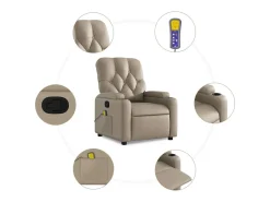 Sillón de salón | Silla | Sillón de masaje reclinable cuero sintético color capuchino SHL6533