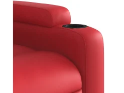 Sillón de salón | Silla | Sillón de masaje reclinable cuero sintético rojo SHL5160