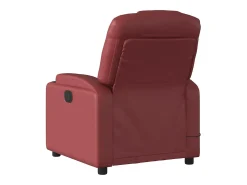 Sillón de salón | Silla | Sillón de masaje reclinable cuero sintético rojo tinto SHL8457