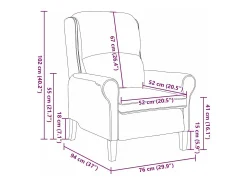 Sillón de salón | Silla de relax Crema 76x94x102 cm Microfibra SHL7015
