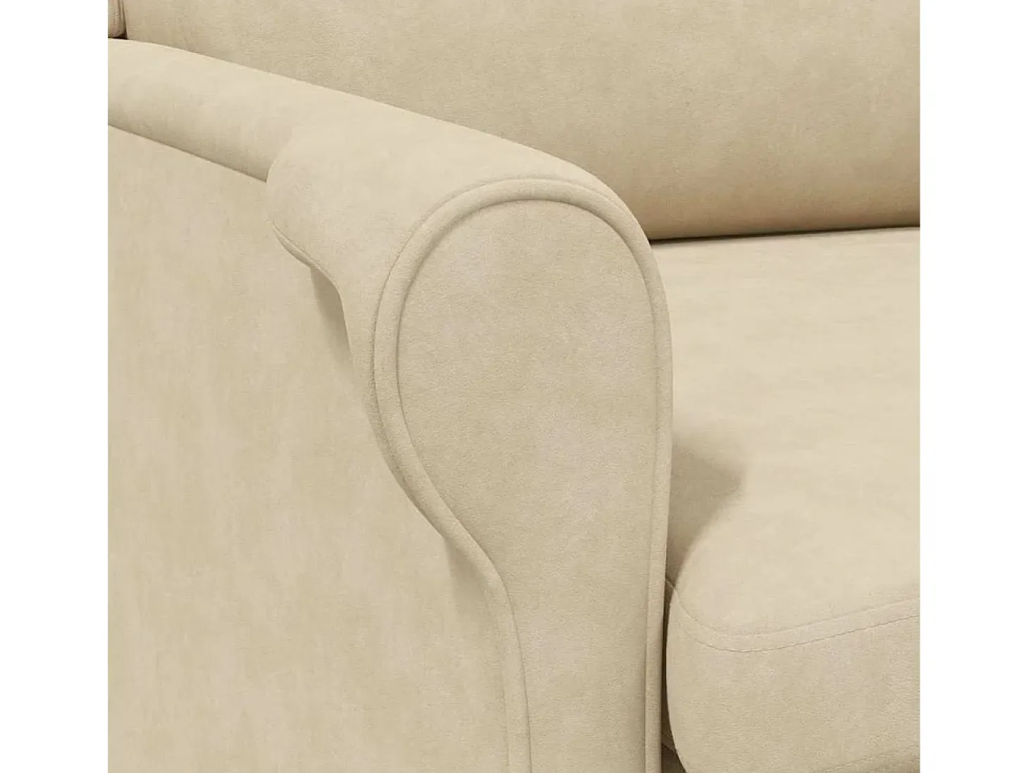 Sillón de salón | Silla de relax Crema 76x94x102 cm Microfibra SHL7015
