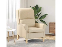Sillón de salón | Silla de relax Crema 76x94x102 cm Microfibra SHL7015