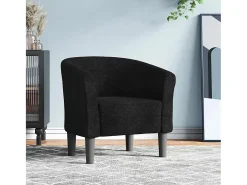 Sillón de salón | Silla de relax | Sillón de tela negra SHL9873