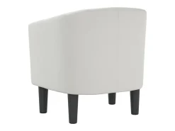 Sillón de salón cuero sintético blanco SHL4008