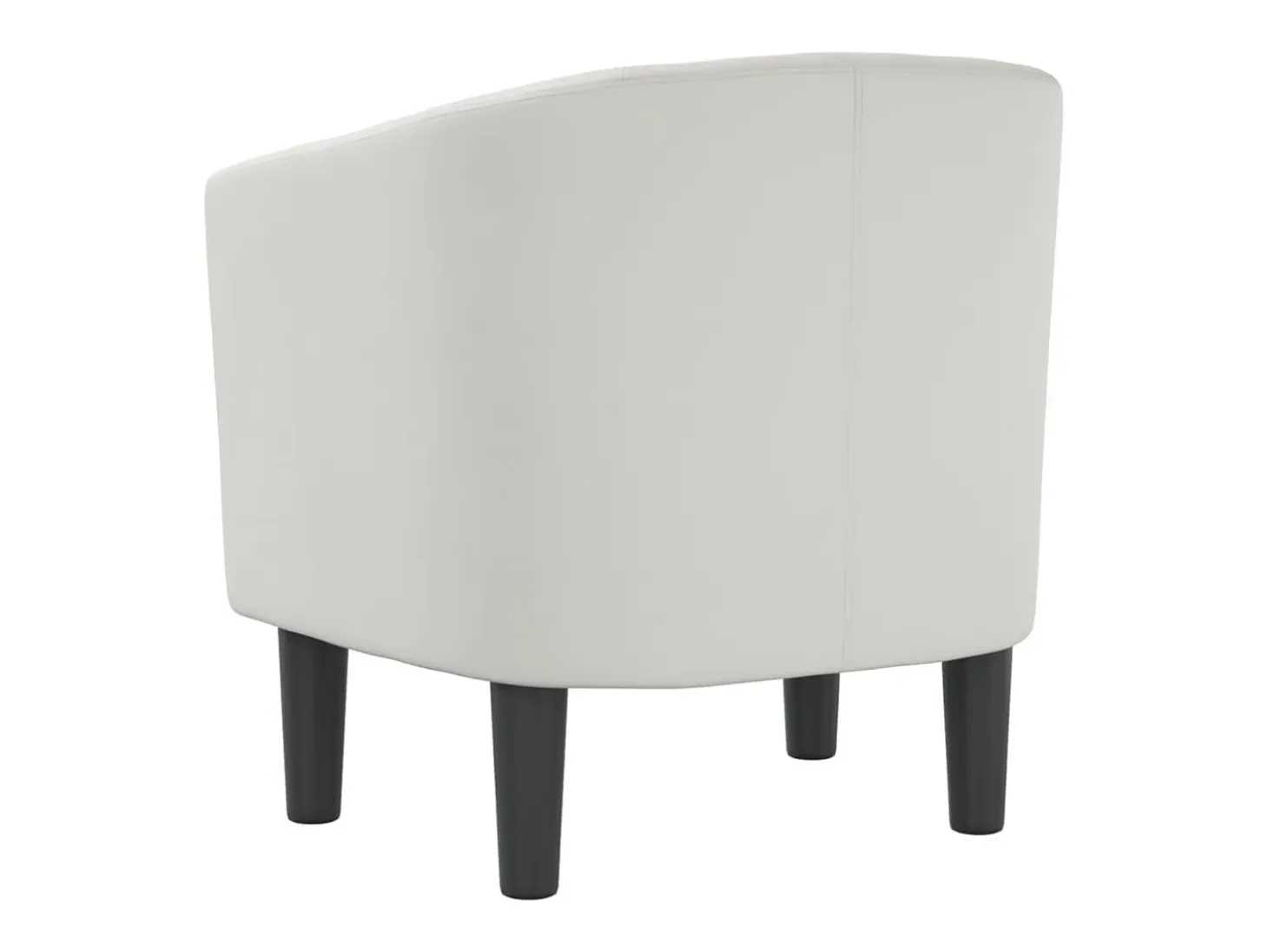 Sillón de salón cuero sintético blanco SHL4008