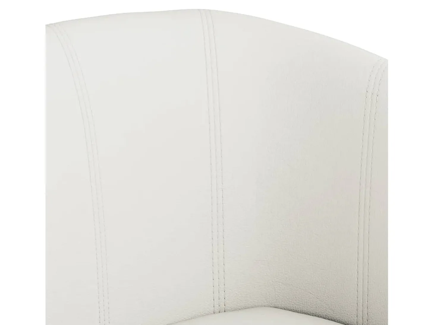 Sillón de salón cuero sintético blanco SHL4008