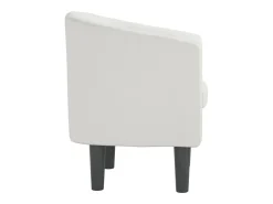 Sillón de salón cuero sintético blanco SHL4008