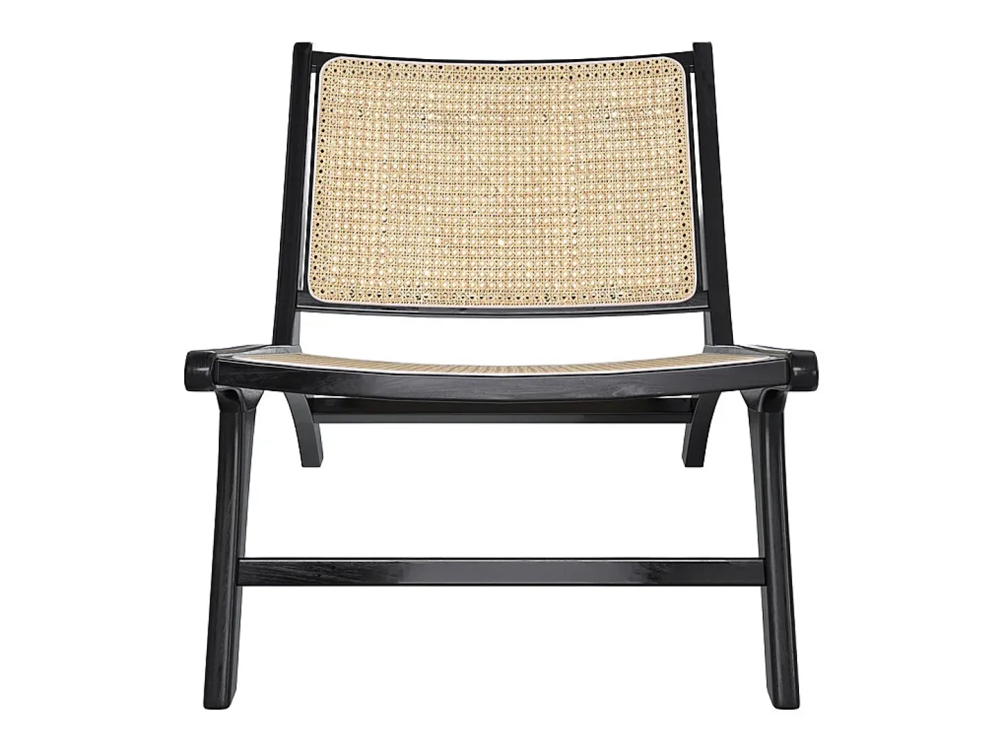 Sillón de teca negra y ratán natural - Kilka