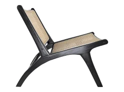 Sillón de teca negra y ratán natural - Kilka