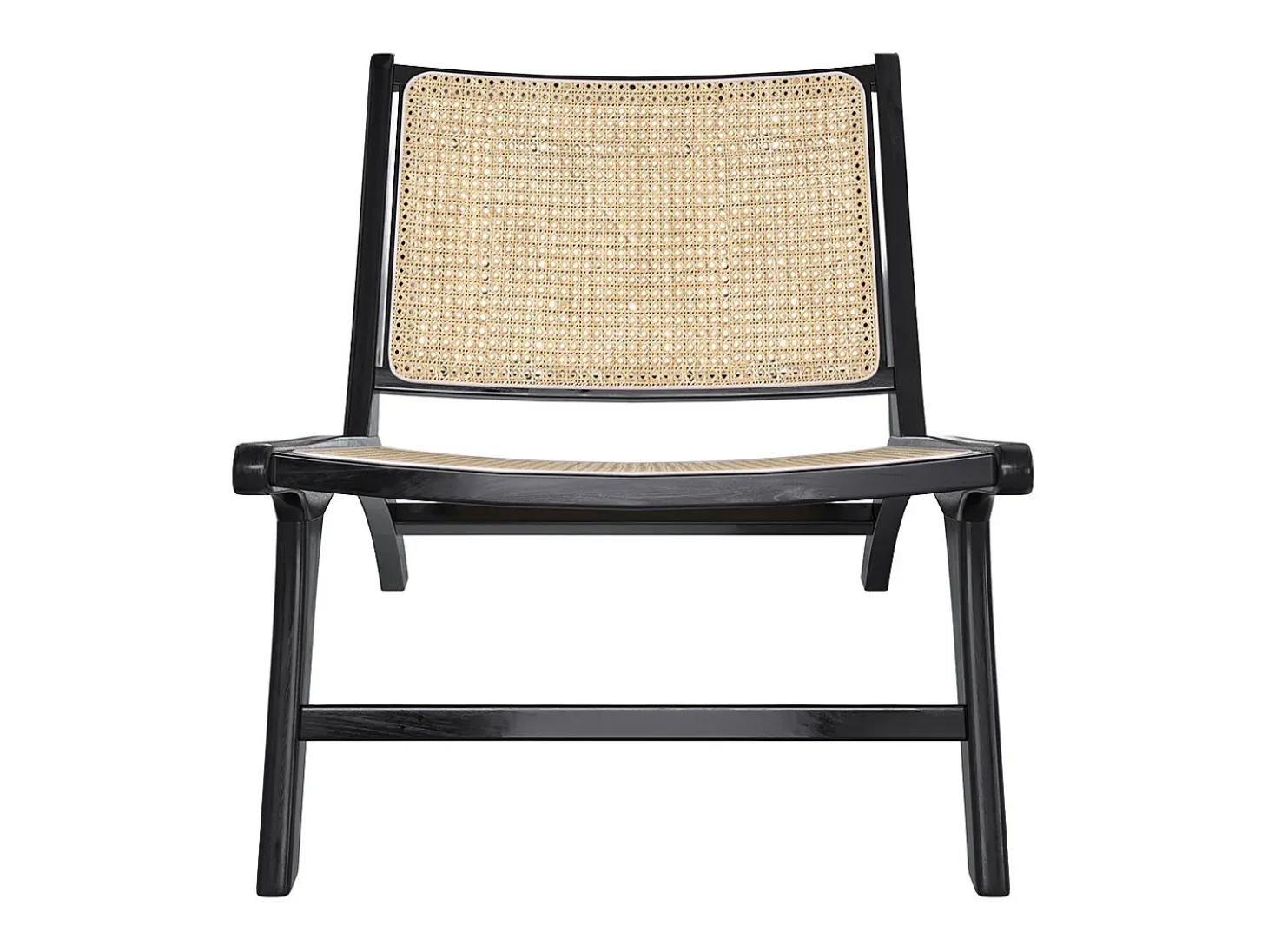Sillón de teca negra y ratán natural - Kilka