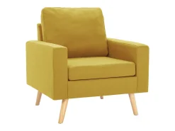 Sillón de tela amarillo