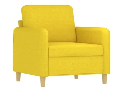 Sillón de tela amarillo claro 60 cm