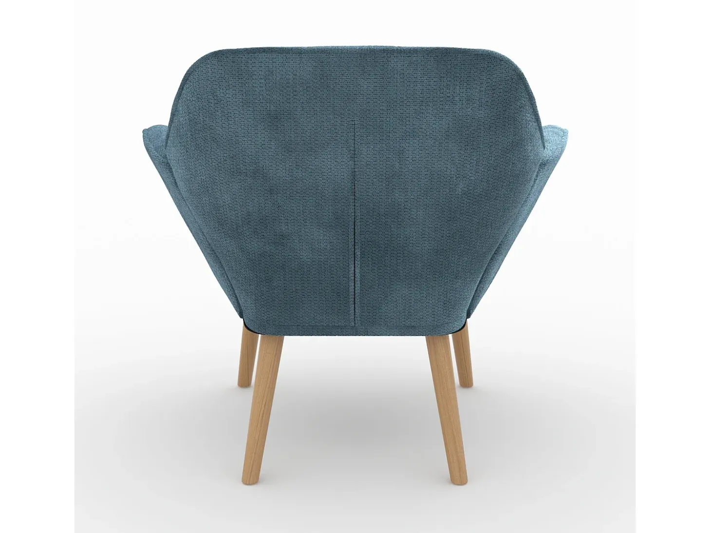 Sillón de tela azul con patas de madera - Simba