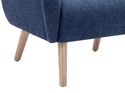 Sillón de tela azul estilo contemporáneo MAZARONE