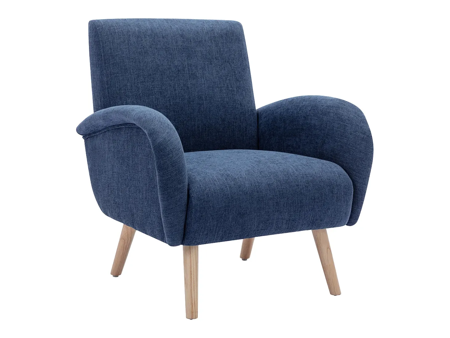 Sillón de tela azul estilo contemporáneo MAZARONE