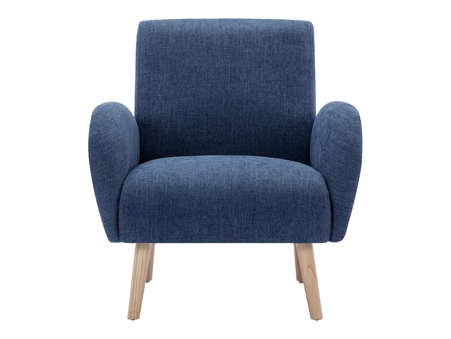 Sillón de tela azul estilo contemporáneo MAZARONE