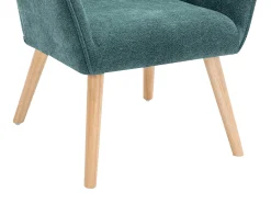Sillón de tela azul pato. Estilo escandinavo. OSIMO