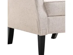Sillón de tela beige