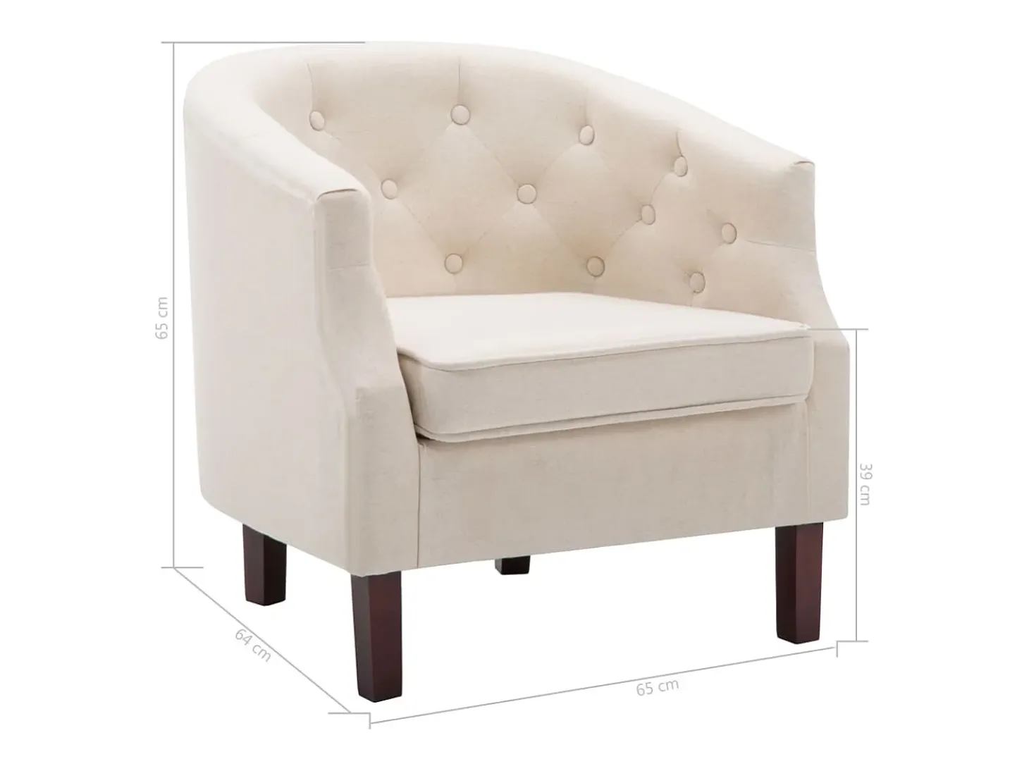 Sillón de tela beige