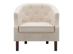 Sillón de tela beige