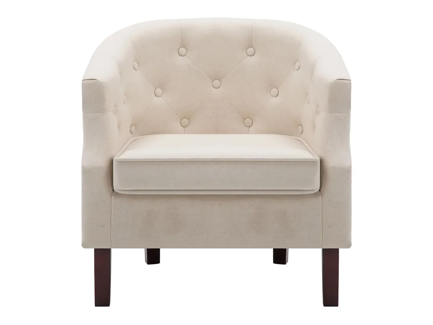 Sillón de tela beige