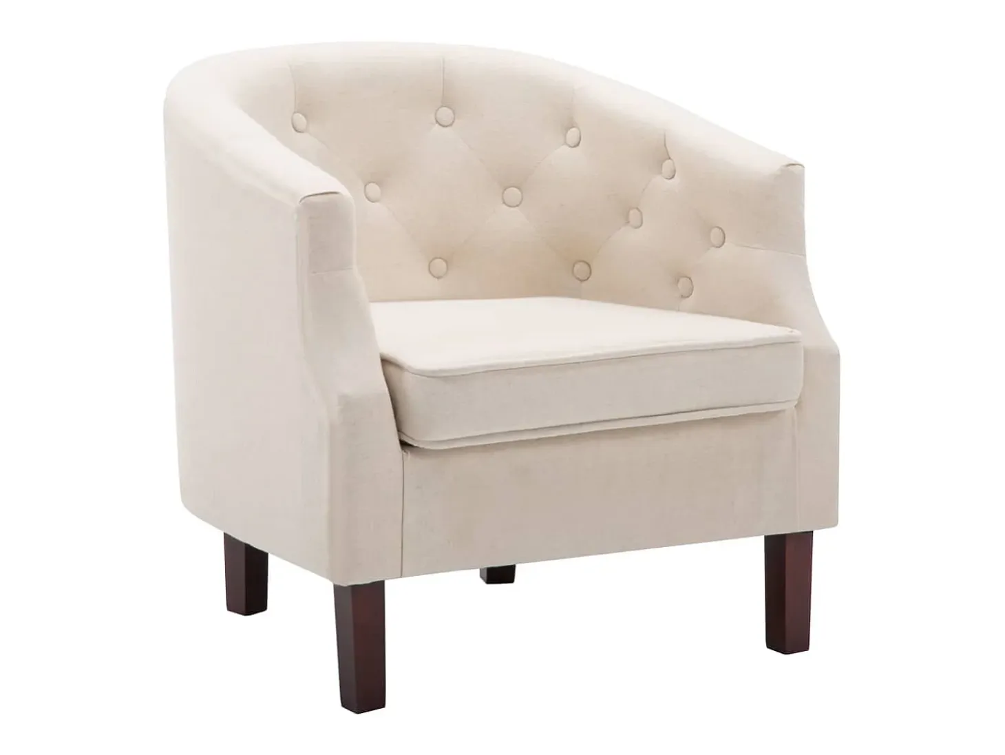 Sillón de tela beige
