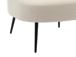 Sillón de tela beige con estructura de metal estilo diseño CAMEDO