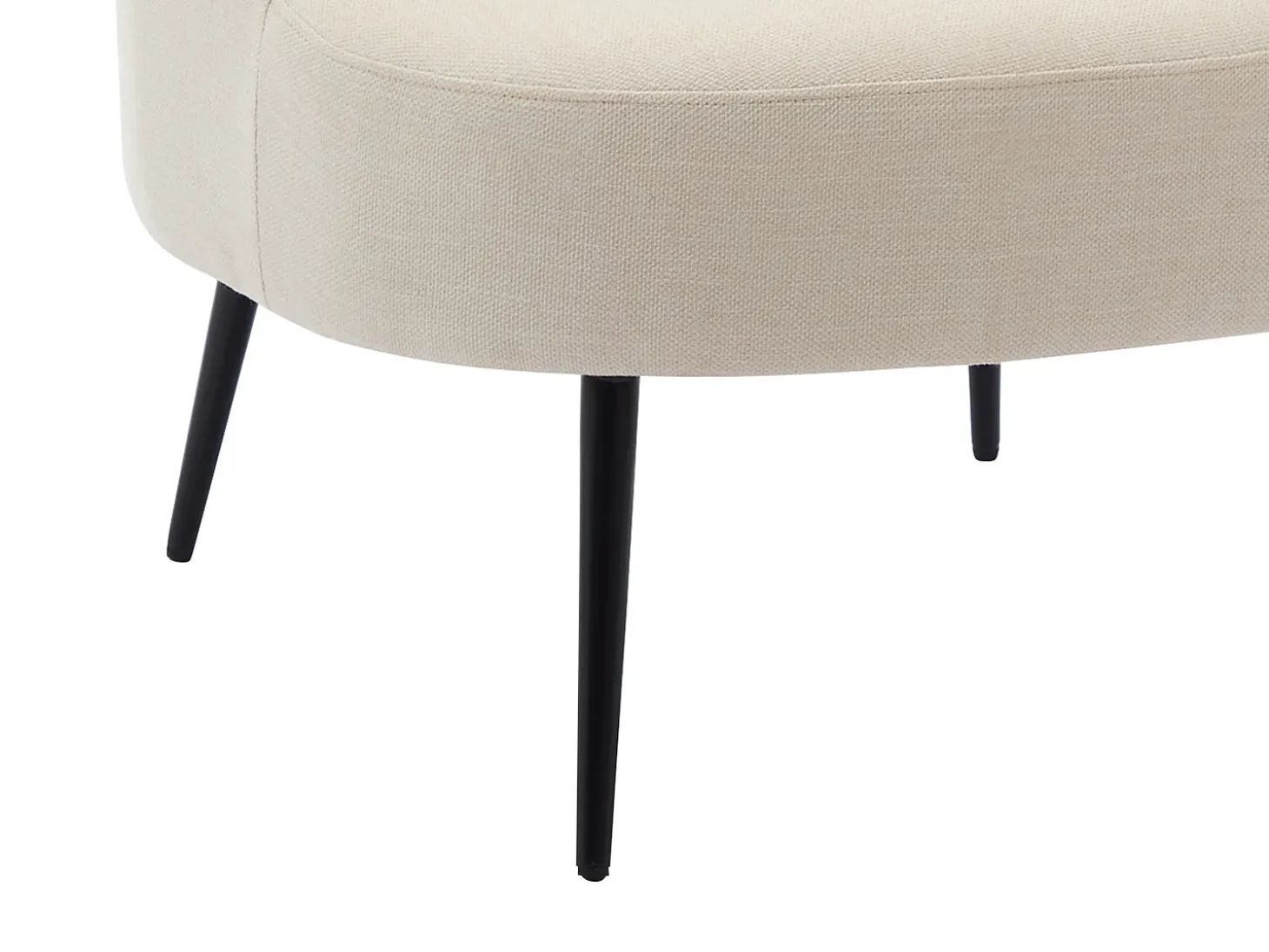 Sillón de tela beige con estructura de metal estilo diseño CAMEDO
