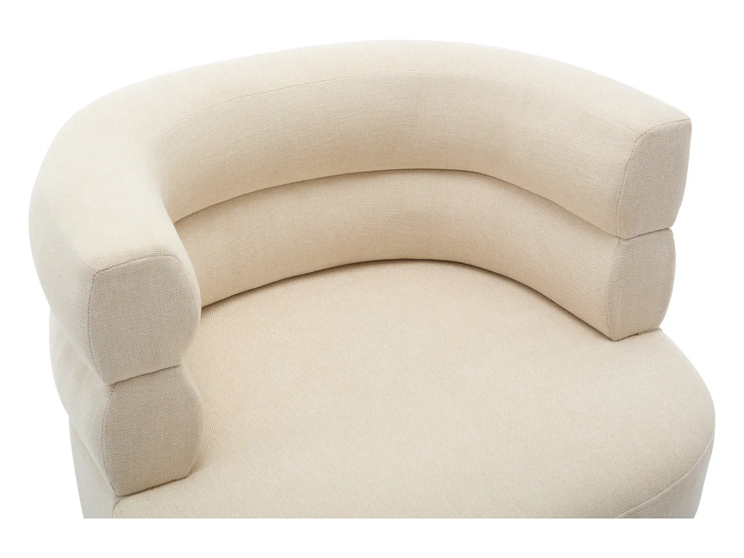 Sillón de tela beige con estructura de metal estilo diseño CAMEDO