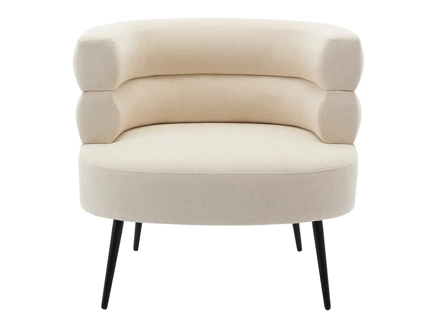 Sillón de tela beige con estructura de metal estilo diseño CAMEDO