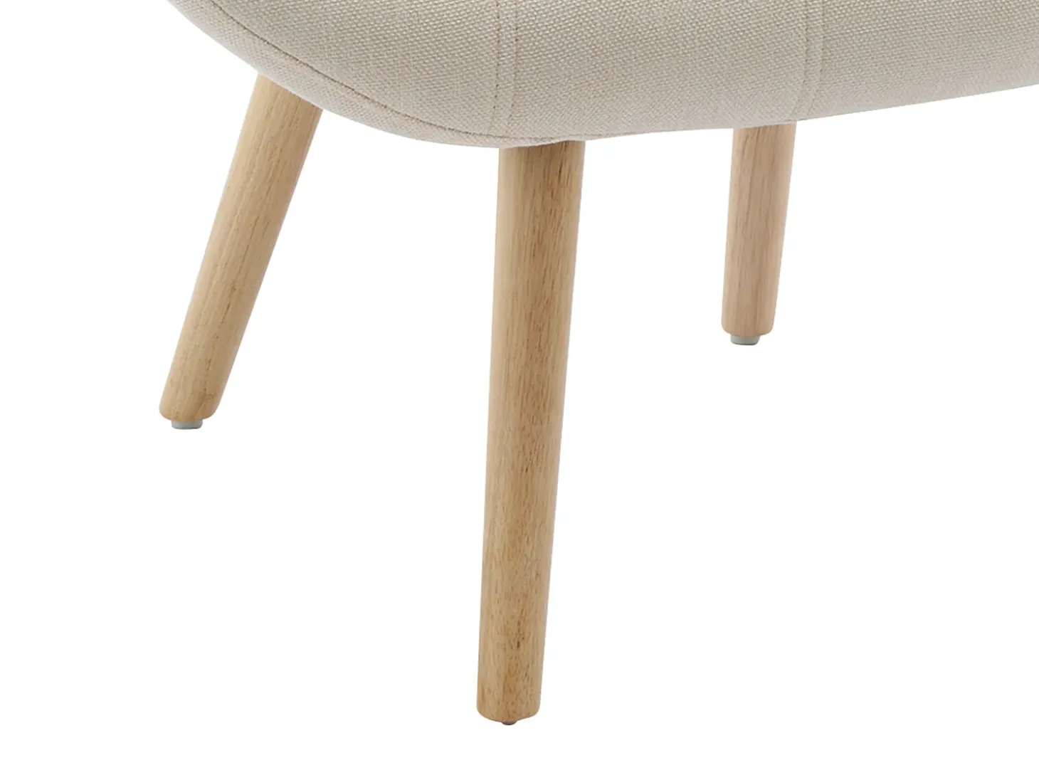 Sillón de tela beige estilo escandinavo capitoné LUOSTO