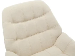 Sillón de tela beige estilo escandinavo capitoné LUOSTO