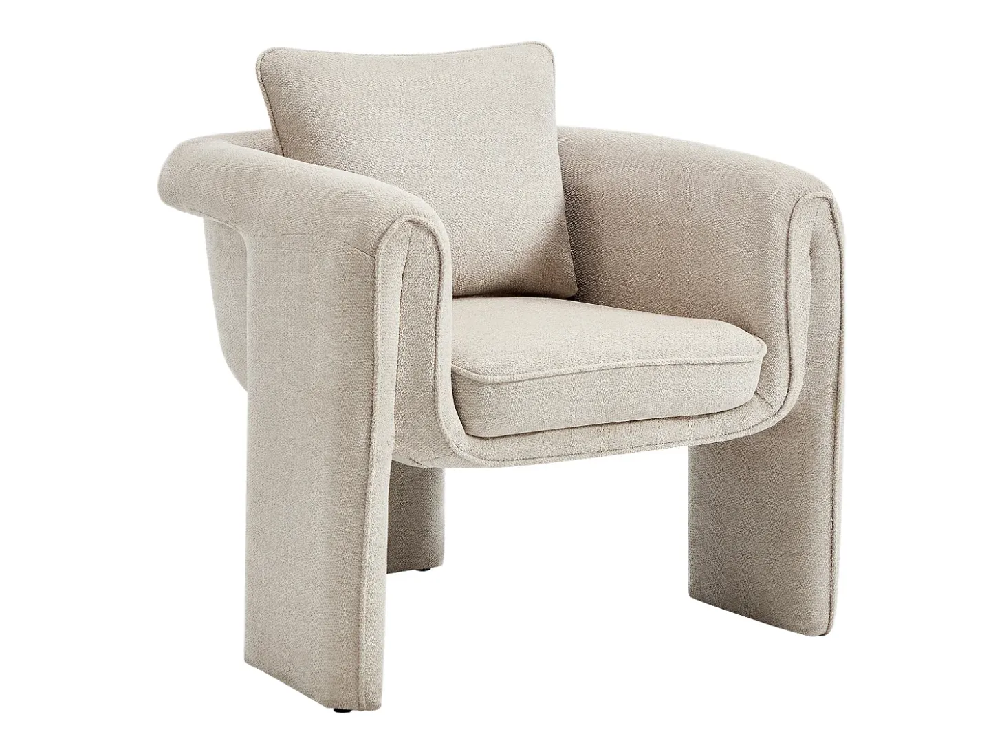 Sillón de tela color beige JOLIPIA