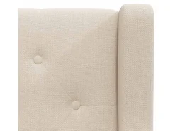 Sillón de tela color blanco crema