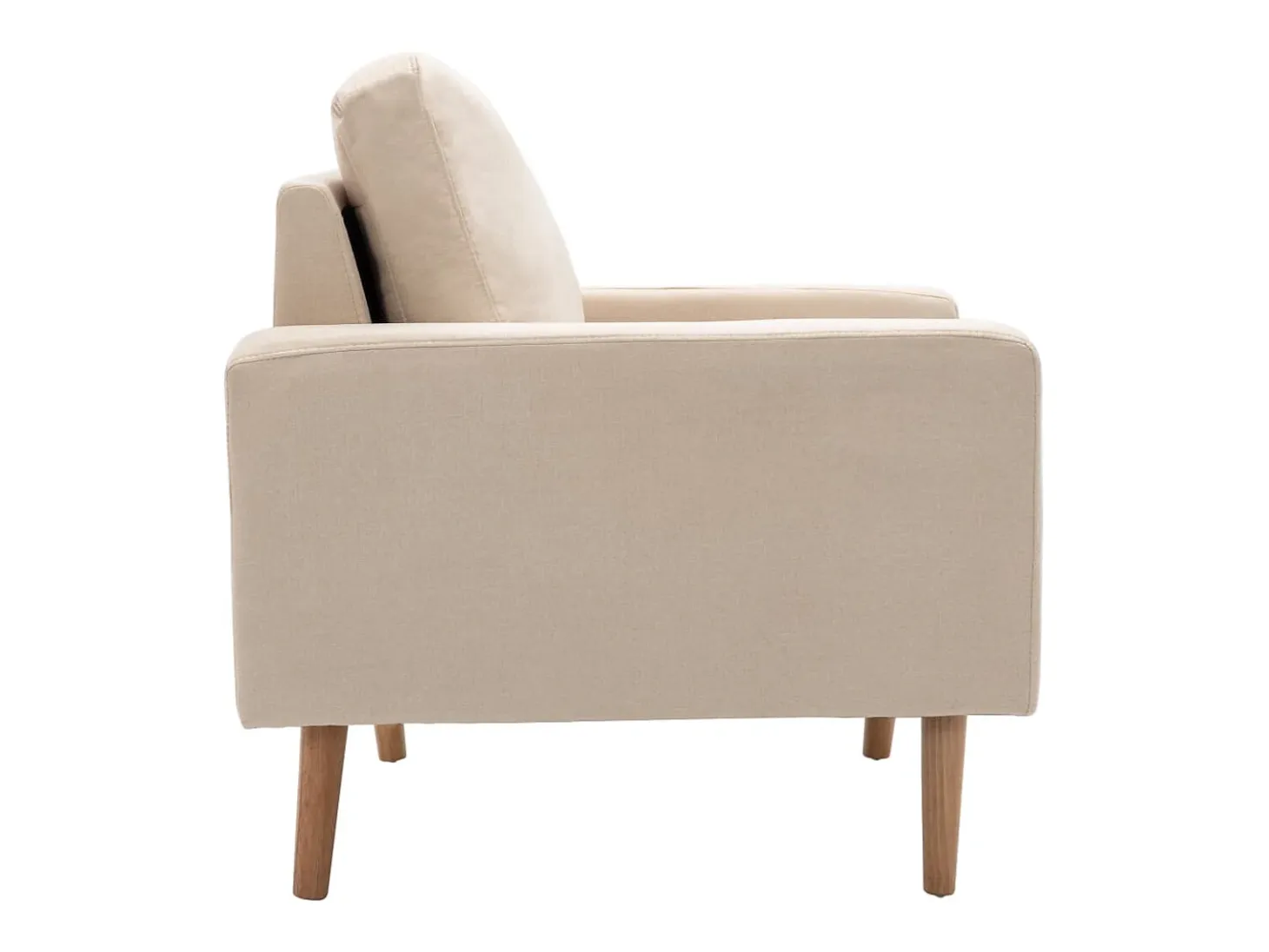 Sillón de tela color crema
