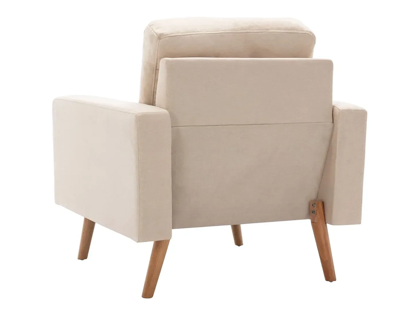Sillón de tela color crema