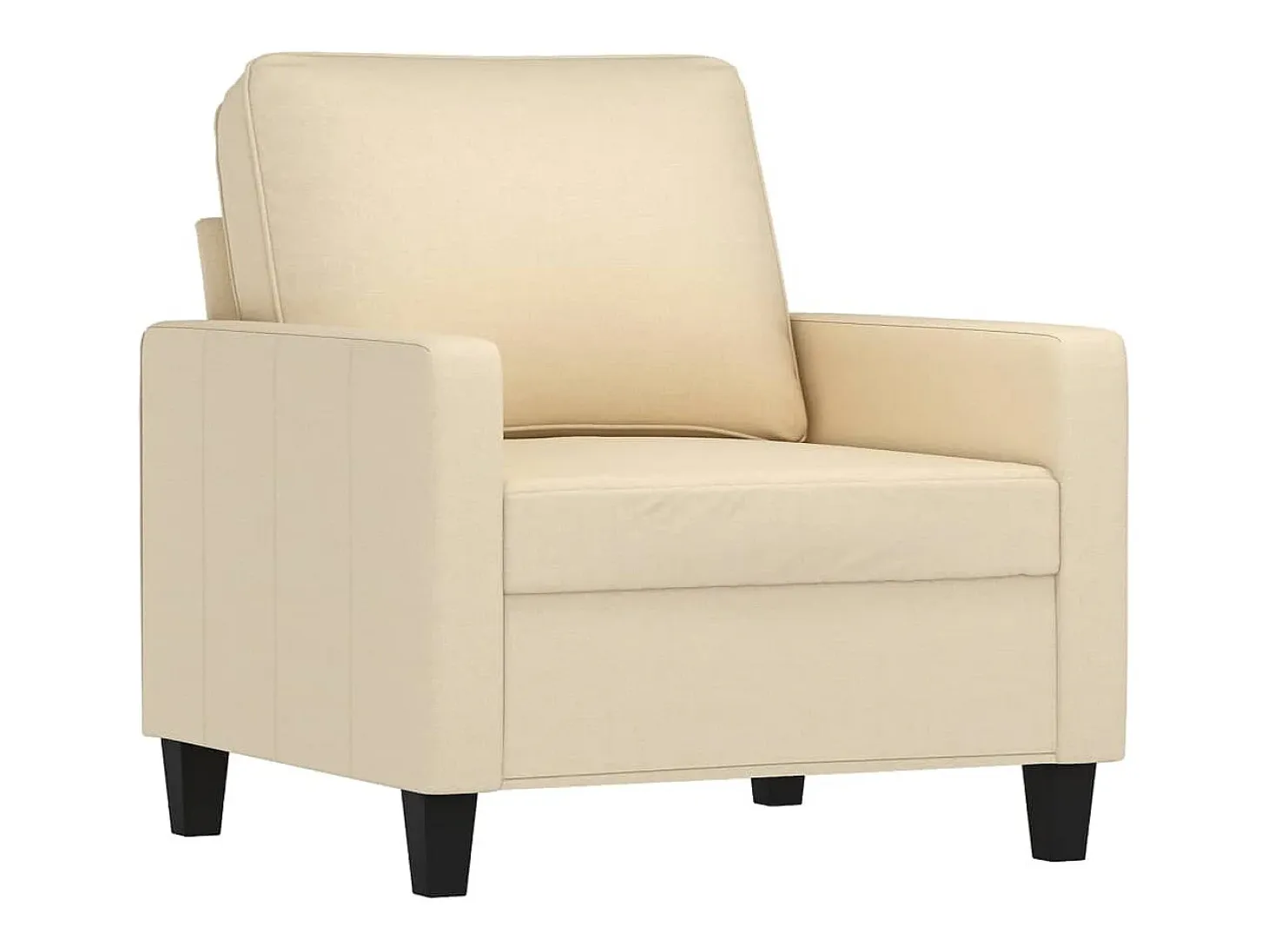 Sillón de tela color crema 60 cm