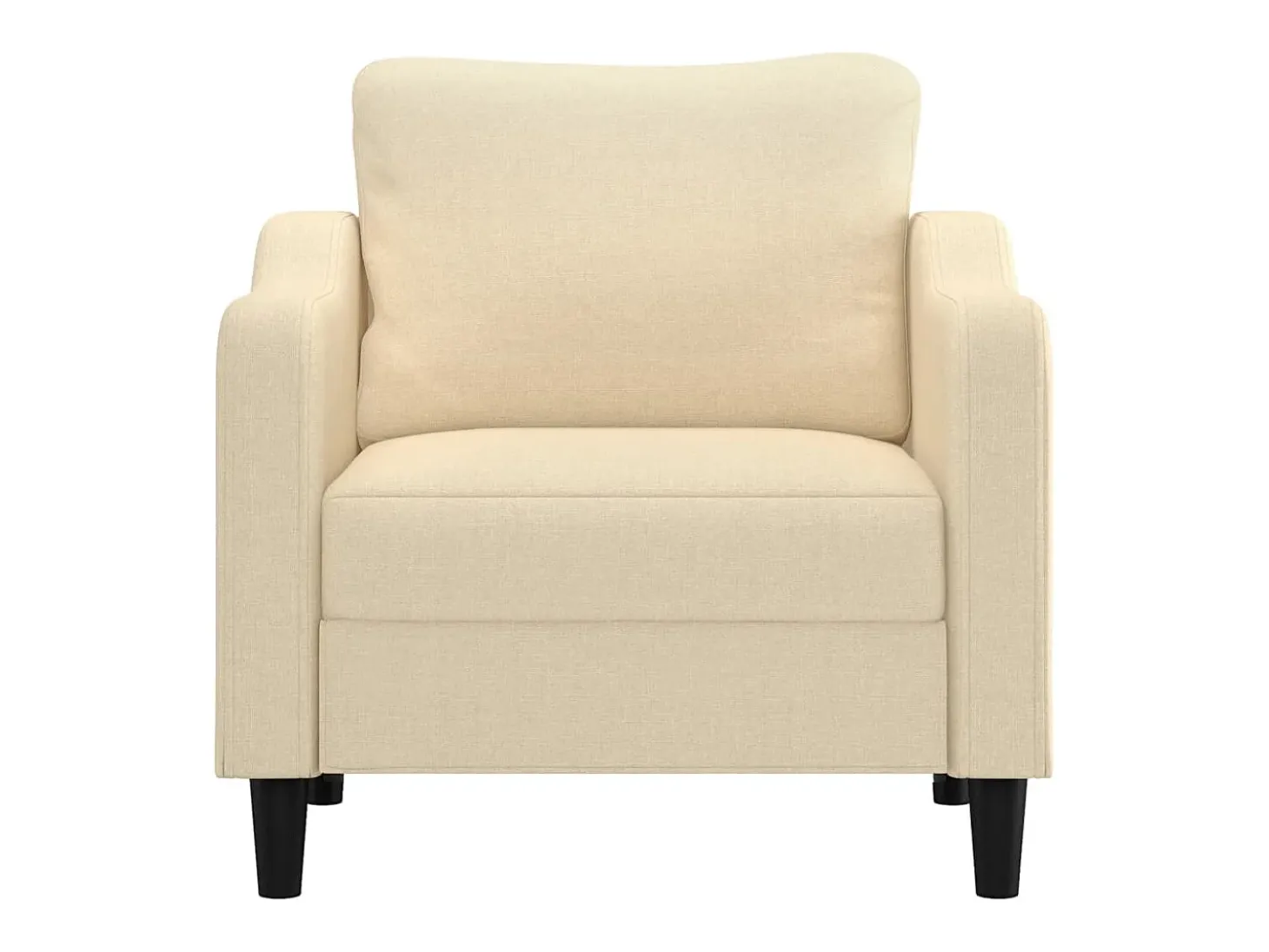 Sillón de tela color crema 60 cm PWFG80266