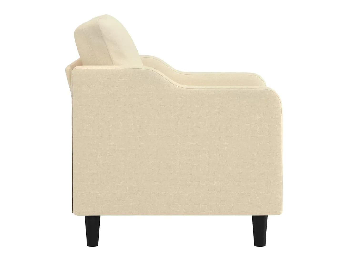 Sillón de tela color crema 60 cm PWFG80266